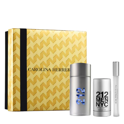 212 Men EDT 100 ML + Deo 75 ML + Travel 10 ML Estuche - Carolina Herrera