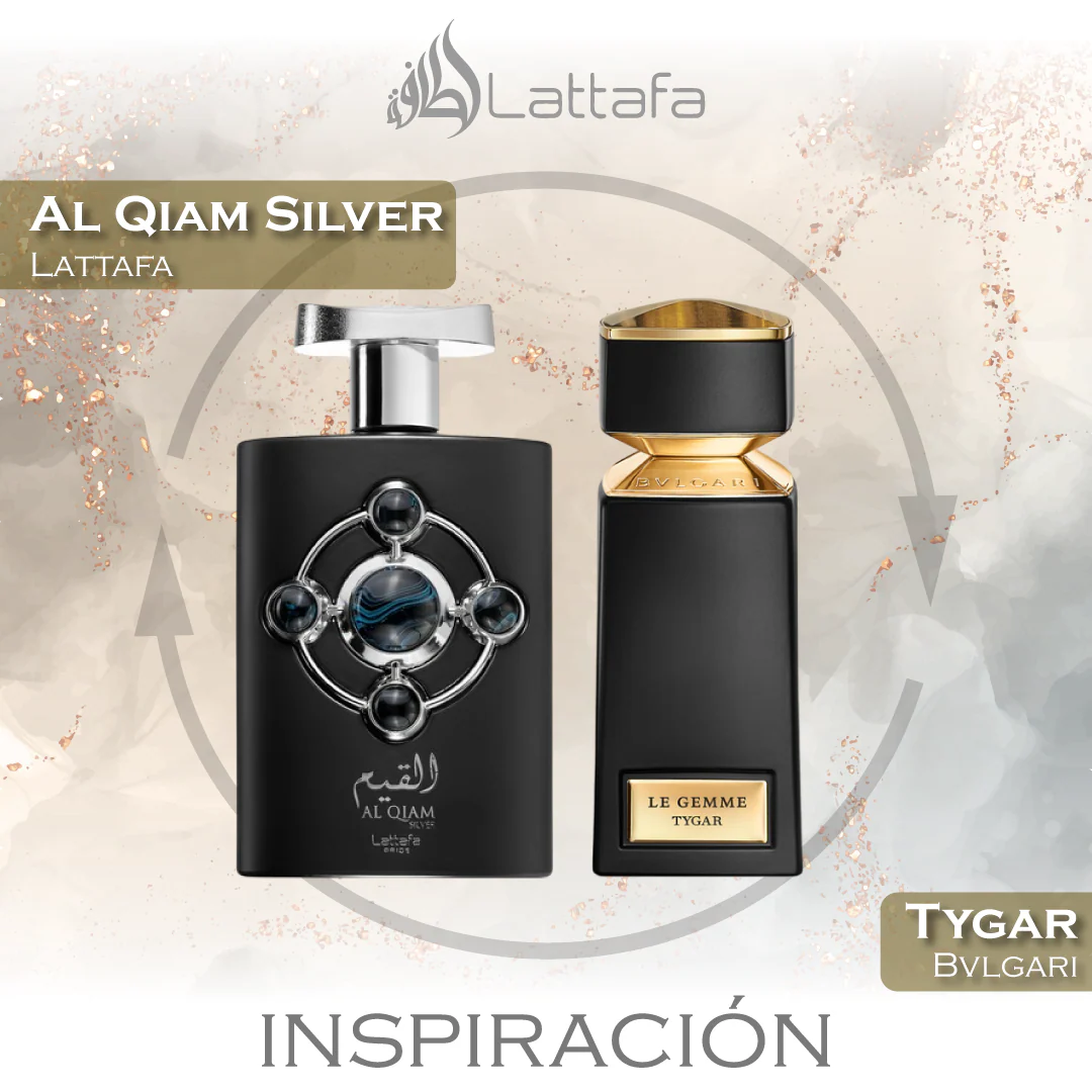 Al Qiam Silver EDP 100 ML for Men - Lattafa Pride - (Inspirado en Tygar)