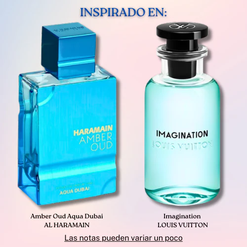 Amber Oud Aqua Dubai EDP 100 ML Unisex - Al Haramain - (Inspirado en Imagination de Louis Vuitton)