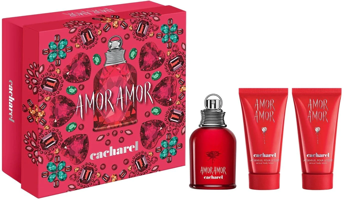 Amor Amor EDT 50 ML + Body Lotion 50 ML+Gel 50 ML Estuche - Cacharel