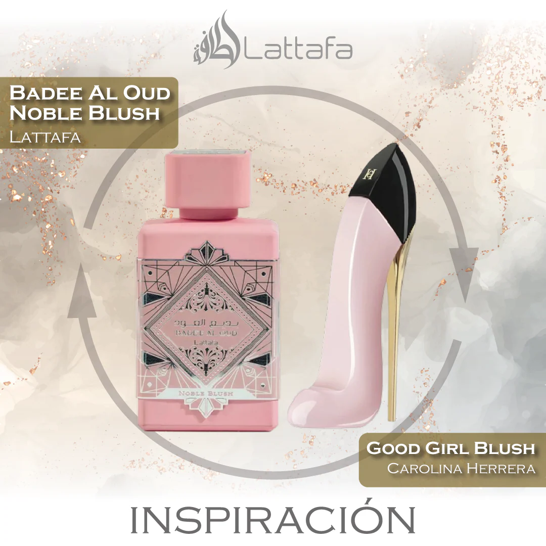 Badee Al Oud Noble Blush EDP 100 ML - Lattafa - (Inspirado en Good Girl Blush)