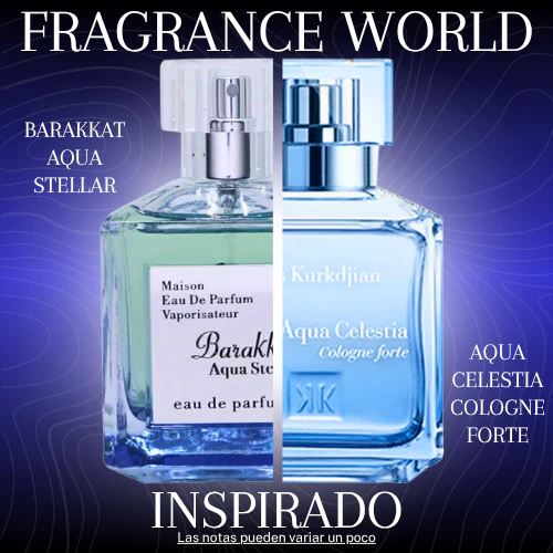 Barakkat Aqua Stellar EDP 100 ML - Fragrance World - (Inspirado en Aqua Celestia Cologne Forte)