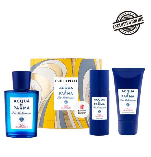 Blu Mediterraneo Fico di Amalfi EDT 75 ML + Shower Gel 40 ML + Body Lotion 50 ML Unisex Estuche Acqua di Parma
