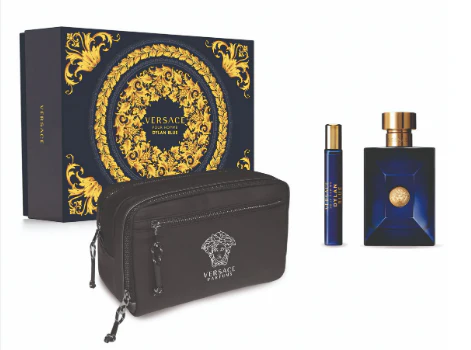 Dylan Blue Pour Homme EDT 100 ML + Travel EDT 10 ML + Bolso Estuche - Versace