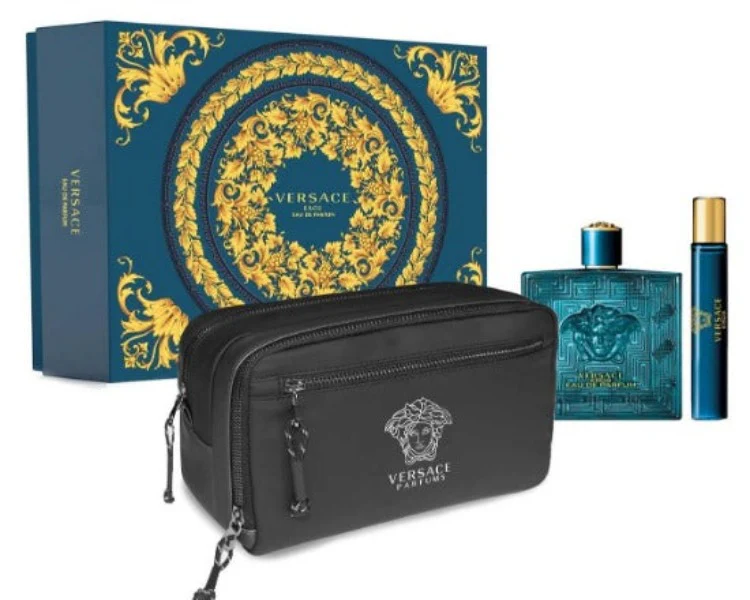Eros De Versace Homme Eau De Parfum 100 ML + Travel EDP 10 ML + Bolso Estuche- Versace