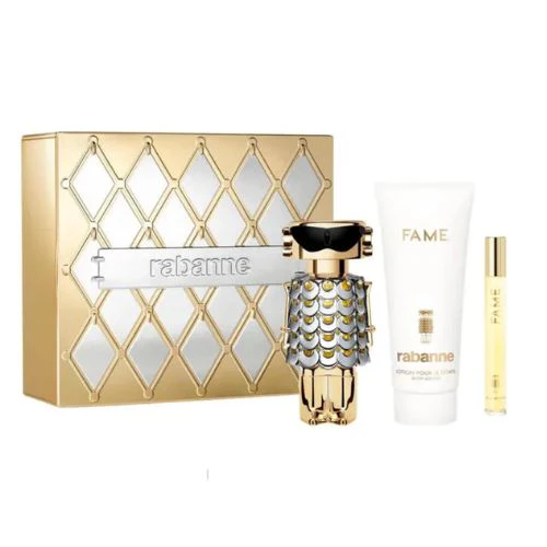 Fame EDP 80 ML + Body Lotion 100 ML + Travel Spray 10 ML Mujer Set - Paco Rabanne