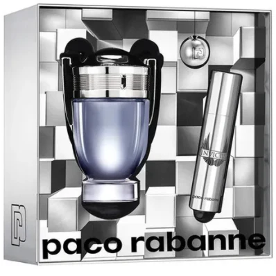 Invictus EDT 50 ML + Travel Spray 10 ML + Llavero Estuche - Paco Rabanne