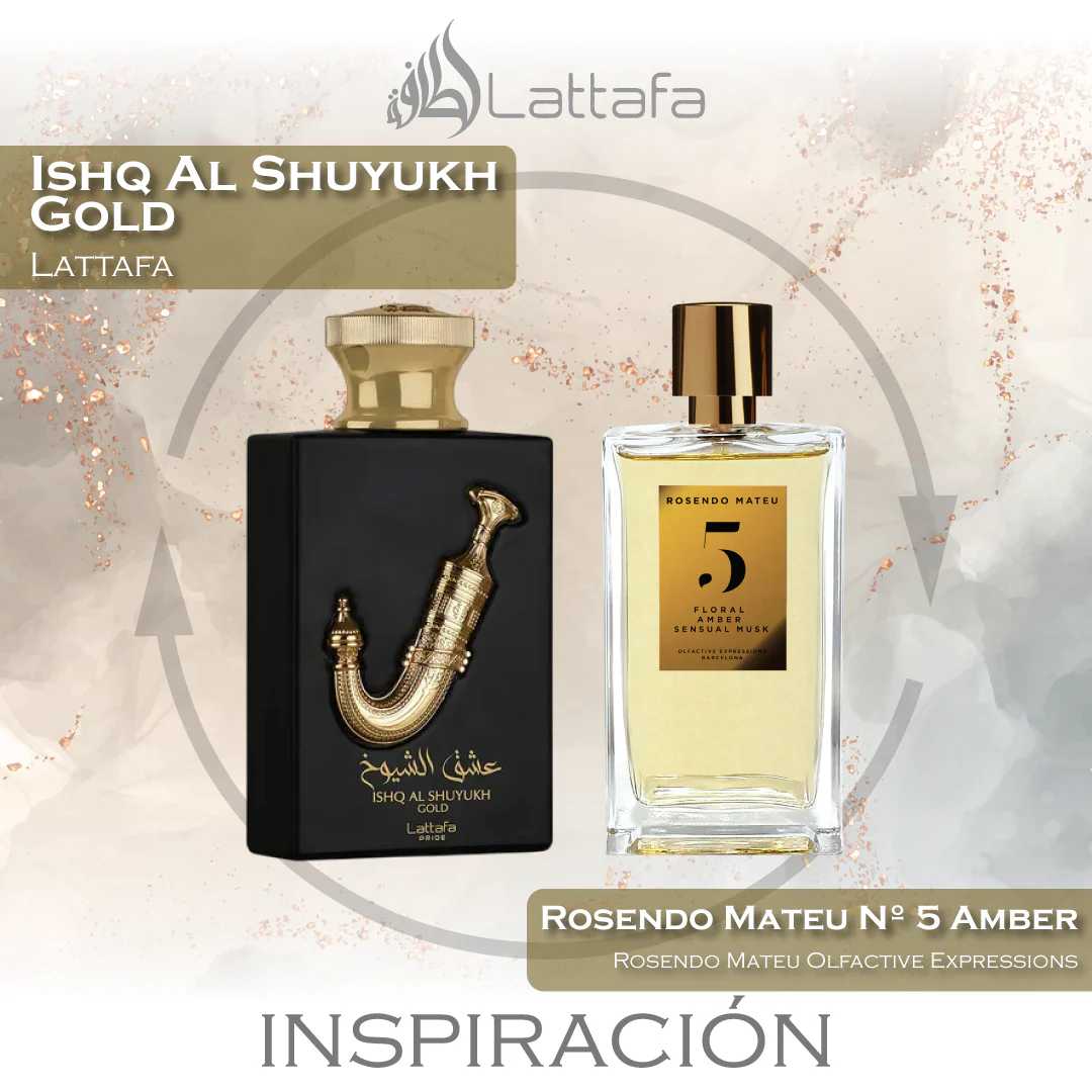 Ishq Al Shuyukh Gold EDP 100 ML For men - Lattafa - (Inspirado en No. 5)