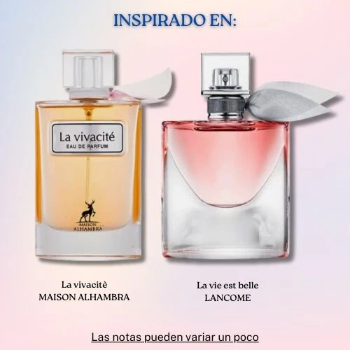 La Vivacité EDP 100 ML for Women - Maison Alhambra (Inspirado e La Vie Est Belle/La vida es bella)