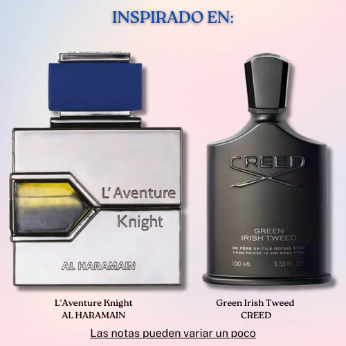 L'Aventure Knight EDP 100 ML For Men - Al Haramain (Inspirado en Green Irish Tweed)