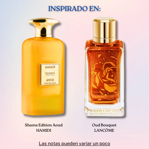 Shams Aoud L`eau Aqua 100 ML Unisex - Hamidi (Inspirado en Oud bouquet)