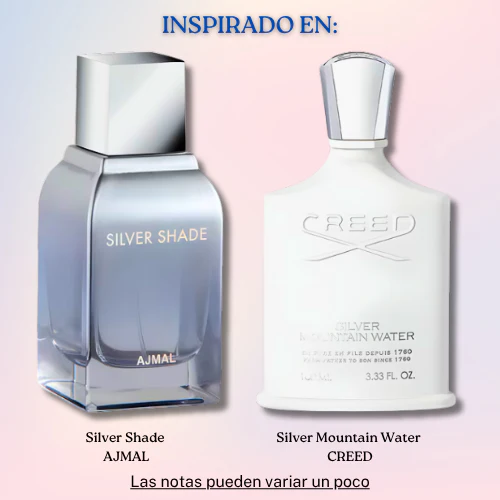 Silver Shade EDP 100 ML Unisex - Ajmal - (Inspirado en Silver Mountain Water)
