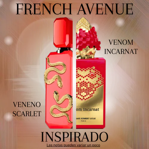 Veneno Scarlet Extrait de Parfum 100 ML Unisex - French Avenue - (Inspirado en Venom Incarnat).