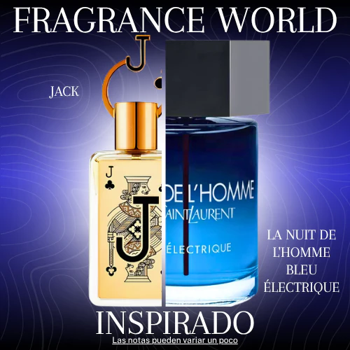Jack EDP 80 ML for Men - Fragrance World - (Inspirado en La Nuit de L'Homme Bleu Électrique)