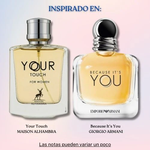 Your Touch For Women EDP 100 ML - Maison Alhambra - (Inspirado en Because It’s You)